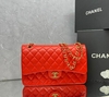 Bolsa Chanel 2.55 Clássica Jumbo Lambskin Vermelha Italiana