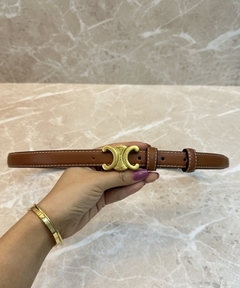 Cinto Celine Triomphe Fino Caramelo Italiana