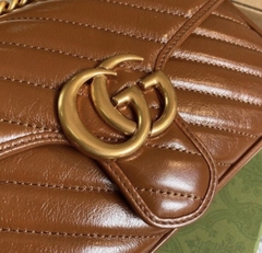 Bolsa Gucci Marmont Pequena Marrom Italiana na internet