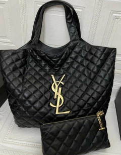 Bolsa YSL Icare Maxi Preta Italiana - comprar online