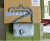 Bolsa de Cintura GG Marmont Azul Italiana