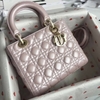 Bolsa Lady Dior Média Rosa Perolado Italiana