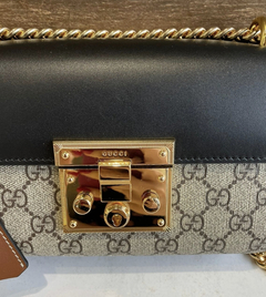 Bolsa Gucci Padlock Preta e Marrom Italiana - comprar online