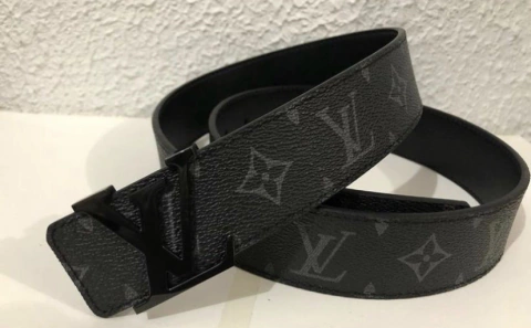 Cinto Louis Vuitton Monogram Eclipse Masculino Italiana