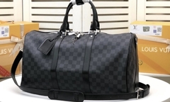 Mala Keepall 50 Bandouliere Damier Graphite Italiana