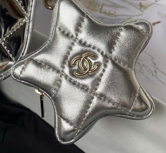 Bolsa Chanel Mini & Porta Moeda De Estrela Prata Italiana na internet