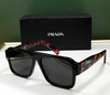 Óculos de Sol Prada Symbole Acetato Preto e Vermelho Italiana