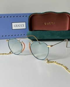 Óculos Gucci com Corrente Italiana - Romaly Grifes Bolsas