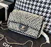 Bolsa Chanel Preta com Pérolas Italiana