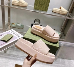 Sandália Plataforma Gucci Rosa Italiana