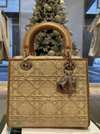 Bolsa Lady Dior Média Rafia Cannage Italiana