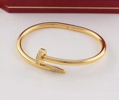 Pulseira Bracelete Cartier Prego Juste Un Clou com Brilho Italiana - Romaly Grifes Bolsas