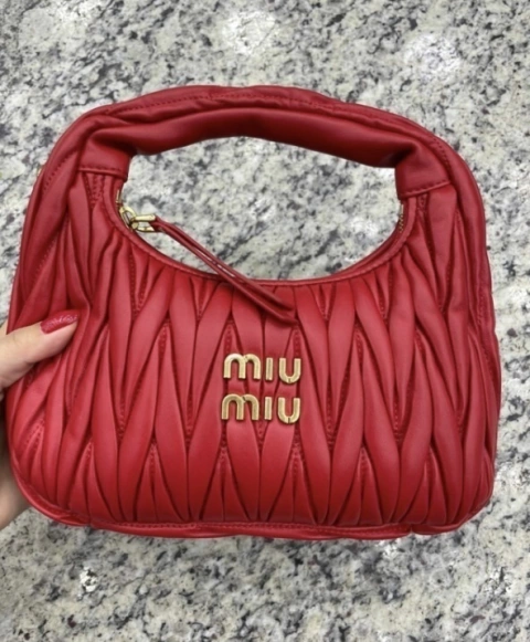 Bolsa Miu Miu Wander Vermelha Italiana