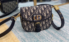 Bolsa Dior Bobby Jacquard Azul Pequena Italiana