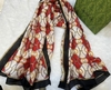 Lenço Gucci Off White, Vermelho e Preto Italiana