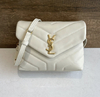 Bolsa YSL LouLou Toy Off-White/Dourada Italiana
