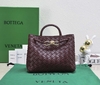 Bolsa Bottega Veneta Andiamo Vinho Pequena Italiana
