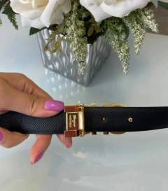 Cinto Ferragamo Feminino Preto Italiana - Romaly Grifes