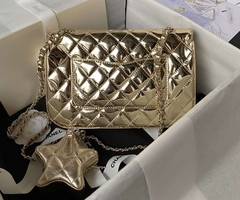 Bolsa Chanel Mini & Porta Moeda De Estrela Dourada Italiana - comprar online