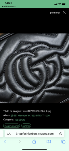 Bolsa Gucci Marmont Pequena Tiracolo Preta Italiana - loja online