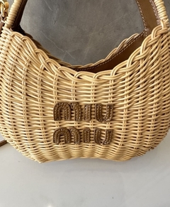 Bolsa Miu Miu Wander Em Vime (Palha) Italiana - comprar online