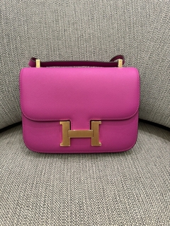 Bolsa Hermes Constance Pink com Dourado 24 Italiana