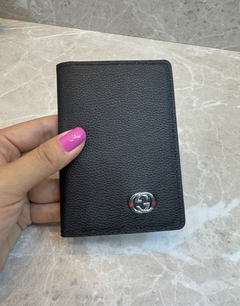 Porta Cartão Gucci Preto Italiana - comprar online