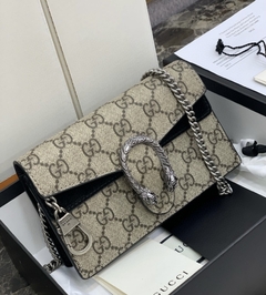 Bolsa Gucci Dionysus Super Mini GG Supreme Bege e Preta Italiana - comprar online