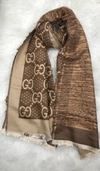 Echarpe Gucci Marrom e Bege Italiana