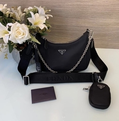 Bolsa Prada Reedição 2005 Preta Nylon Italiana