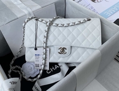 Bolsa Chanel 2.55 Clássica Flap Caviar Branca Italiana - comprar online