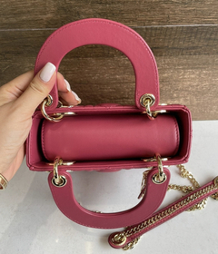 Bolsa Lady Dior Mini Vinho Italiana na internet