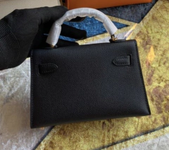 Bolsa Hermes Kelly Mini 20 Preta Italiana na internet