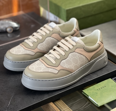 Tênis Gucci Chunky Bege e Rosa Italiana