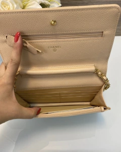Bolsa Chanel Woc Bege Caviar Italiana - Romaly Grifes