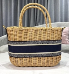 Bolsa Cesta Dior Palha Wicker Italiana - comprar online