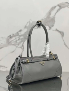 Bolsa Prada Bonnie Média Cinza Italiana - comprar online