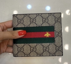 Carteira Gucci Canvas Supreme GG Masculino Bege Italiana