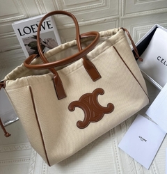 Bolsa Celine Cuir Triomphe Em Couro Bege Italiana