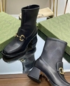 Bota Gucci Horsebit Preta Italiana