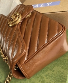 Bolsa Gucci Marmont Pequena Marrom Italiana - Romaly Grifes Bolsas