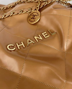 Bolsa Chanel 22 Caramelo Média Italiana - Romaly Grifes