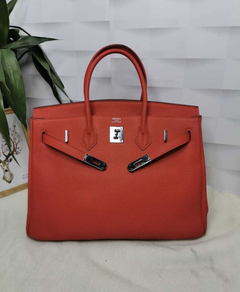 Bolsa Hermes Birkin 35 Vermelha Italiana