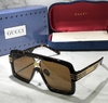 Óculos Gucci Oversized Quadrado Marrom e Preto Italiana