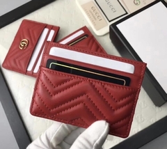 Porta Cartão Gucci Marmont Vermelho Italiana - comprar online