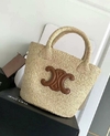 Bolsa Celine Triomphe Em Ráfia Palha Italiana