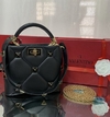 Bolsa VLTN Quilted Roman Preta Italiana