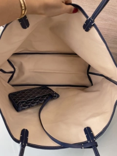 Bolsa Goyard St Louis Azul Marinho Grande Italiana - Romaly Grifes