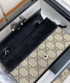 Bolsa Gucci Dionysus Super Mini GG Supreme Bege e Preta Italiana