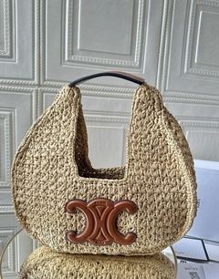 Bolsa Celine Panier Hobo Palha Ráfia Italiana